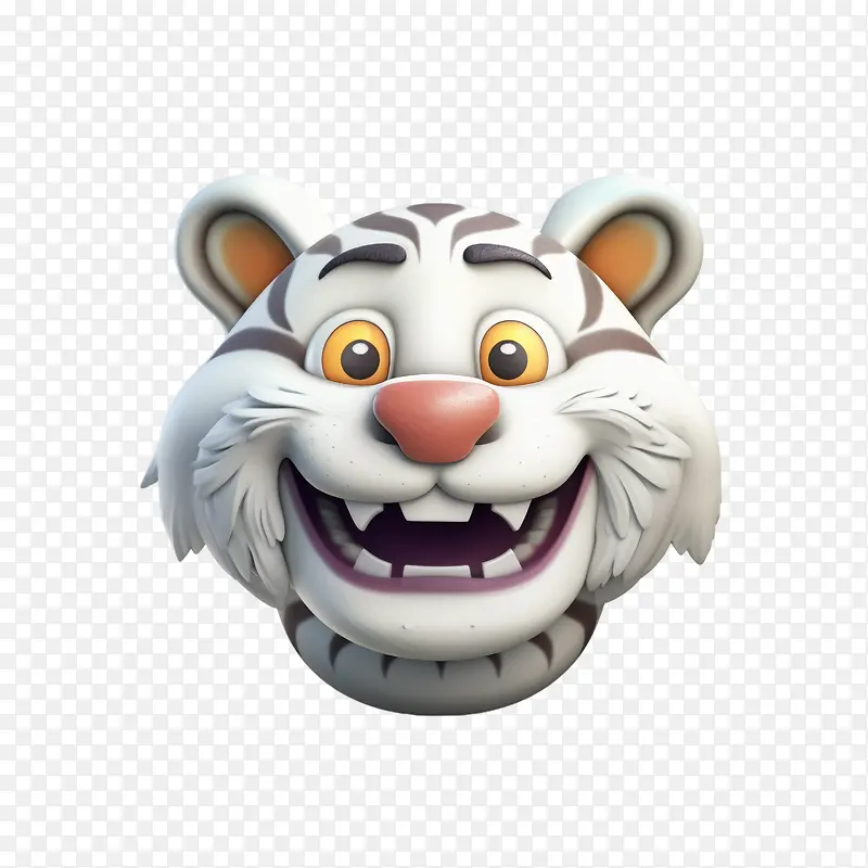 老虎-老虎老虎表情符号猫微笑白虎