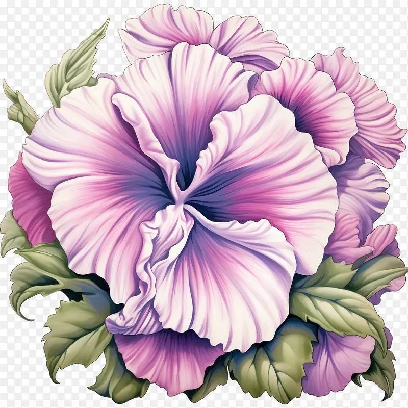 矮牵牛花-粉红色的花