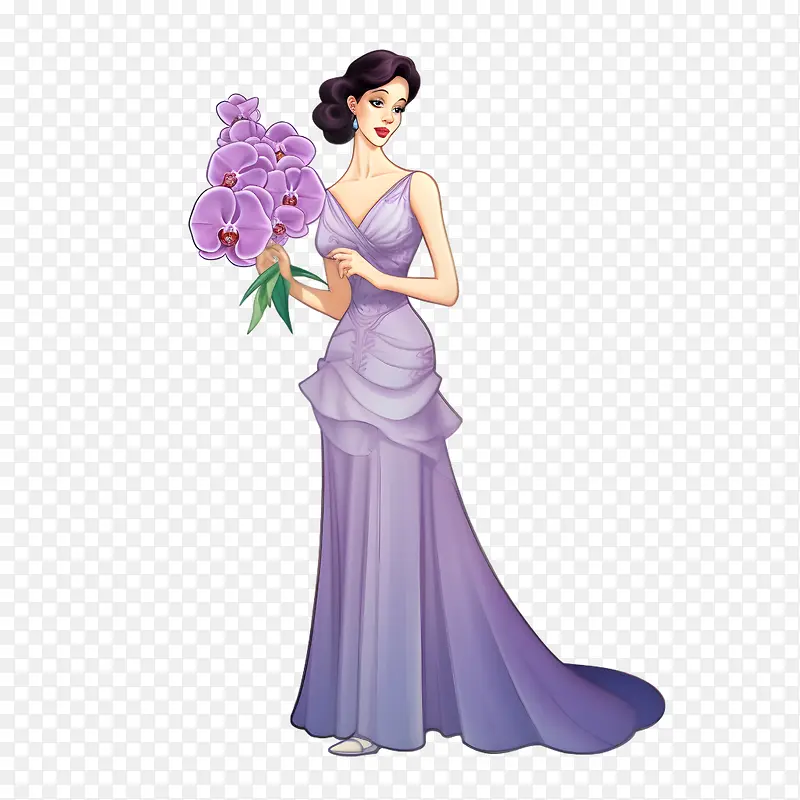 紫色礼服-婚纱
