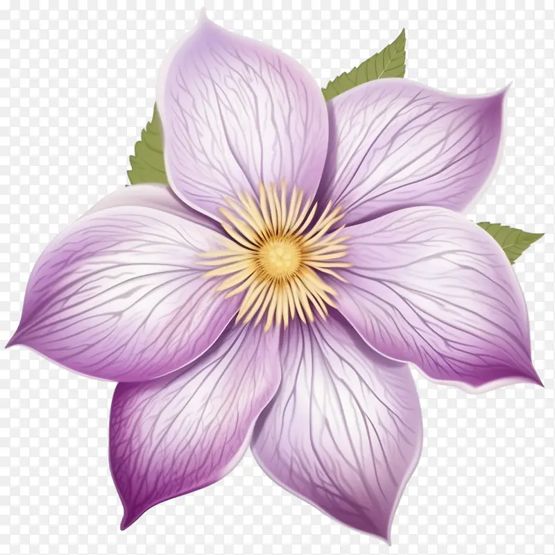 铁线莲花-铁线莲花紫色花绽放花瓣