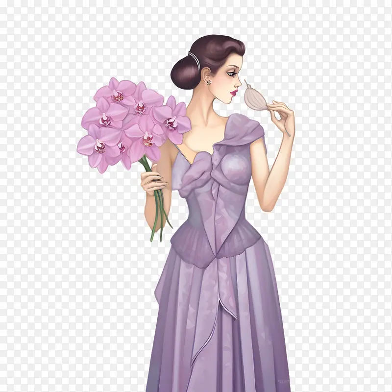 紫色礼服-婚纱