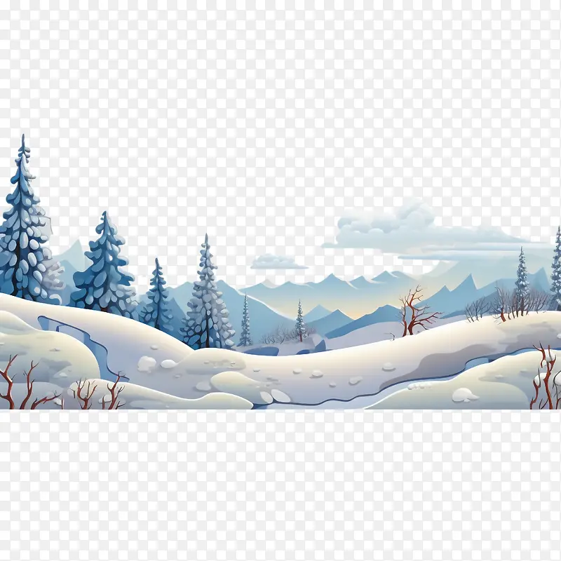 雪边框-冬季边框