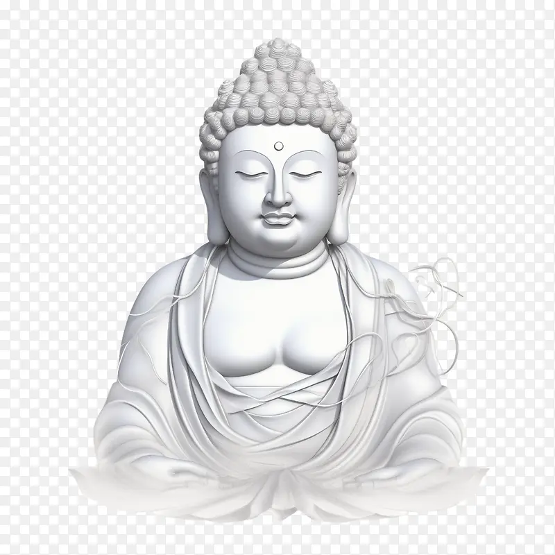 佛-佛佛像白色冥想