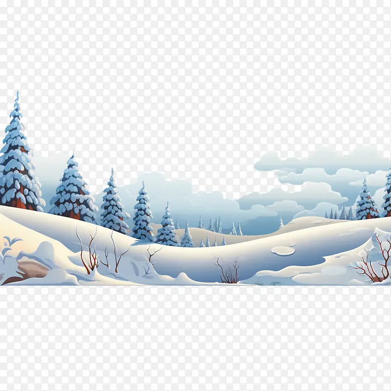 雪边框-冬季边框