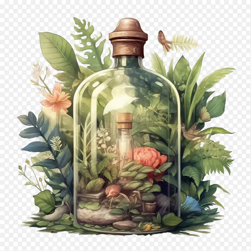 自然-自然瓶花园瓶花