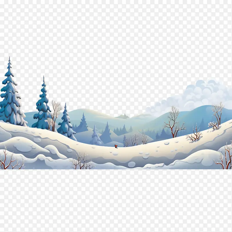雪边框-冬季边框