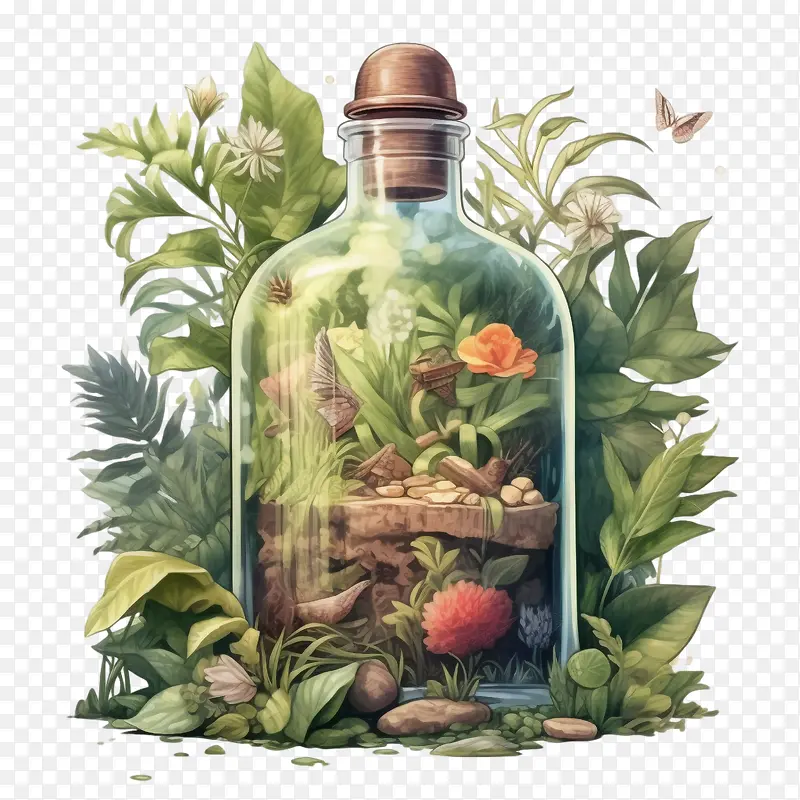 自然-自然瓶景观植物自然