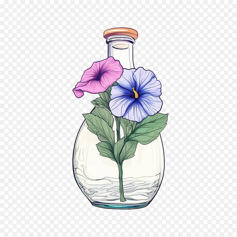 矮牵牛花-矮牵牛花瓶花瓶水花