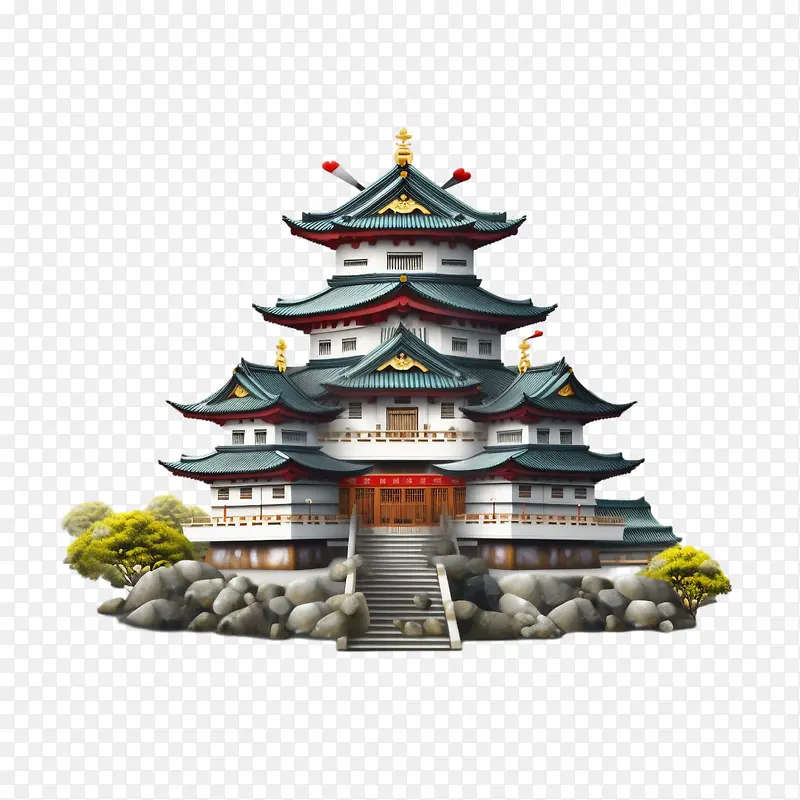 日本城堡-日本城堡中国建筑宝塔佛教寺庙亚洲建筑