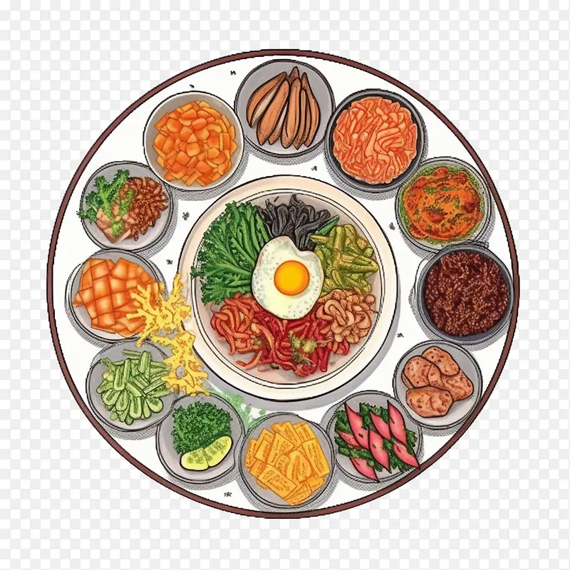 涂鸦韩国食品-涂鸦韩国食品韩国食品韩国食品韩国食品辛辣的韩国食品