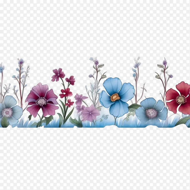 冬天的花-花边框