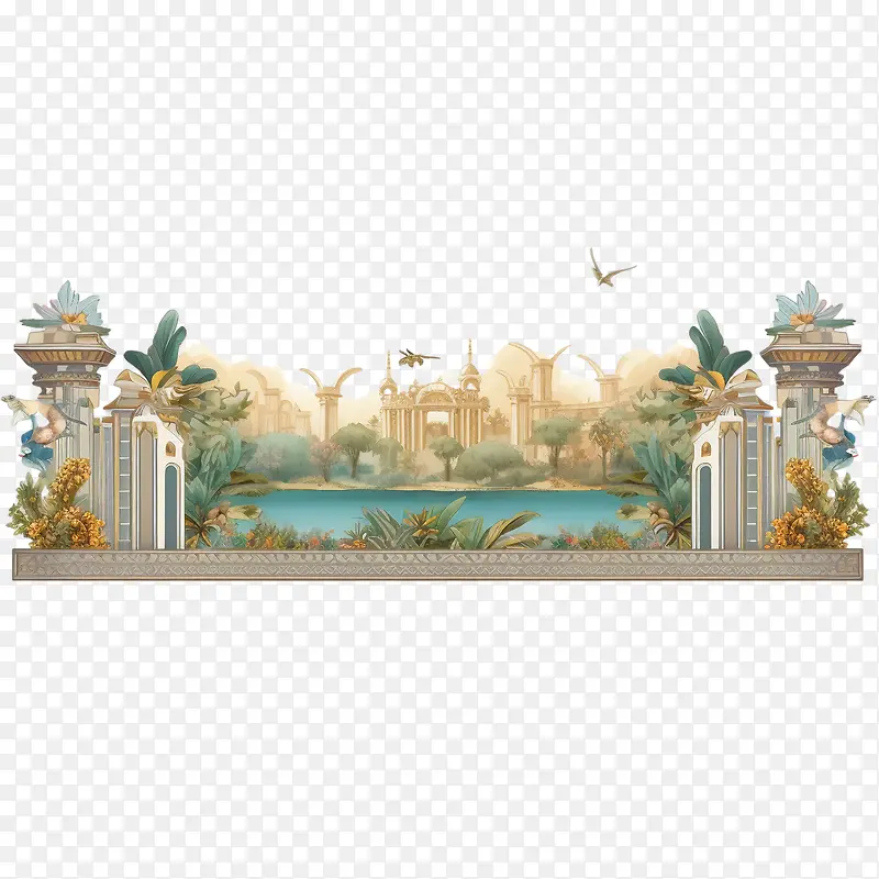 花园边界-棕榈树