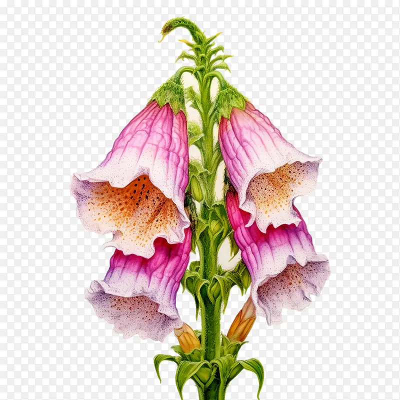 毛地黄花-毛地黄花粉红色紫色花卉花朵