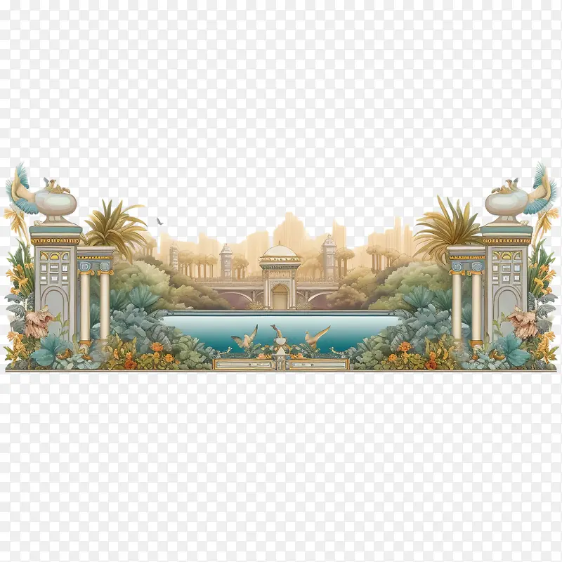 花园边界-瀑布