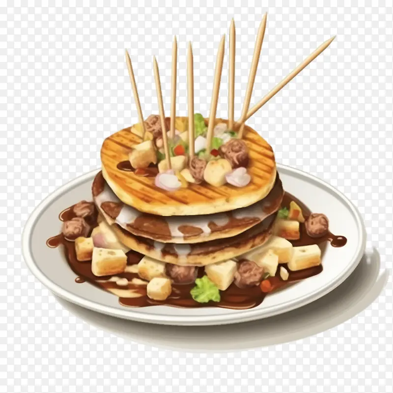 韩国食品-韩国食品披萨肉奶酪面包