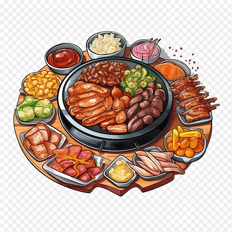 涂鸦韩国食品-韩国食品
