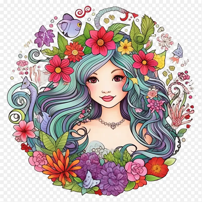 美人鱼-美人鱼美人鱼海洋贝壳贝壳
