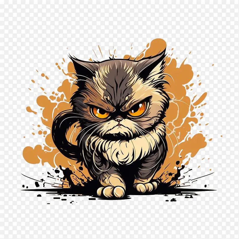 酷猫-酷猫生气可爱脾气暴躁的猫科动物