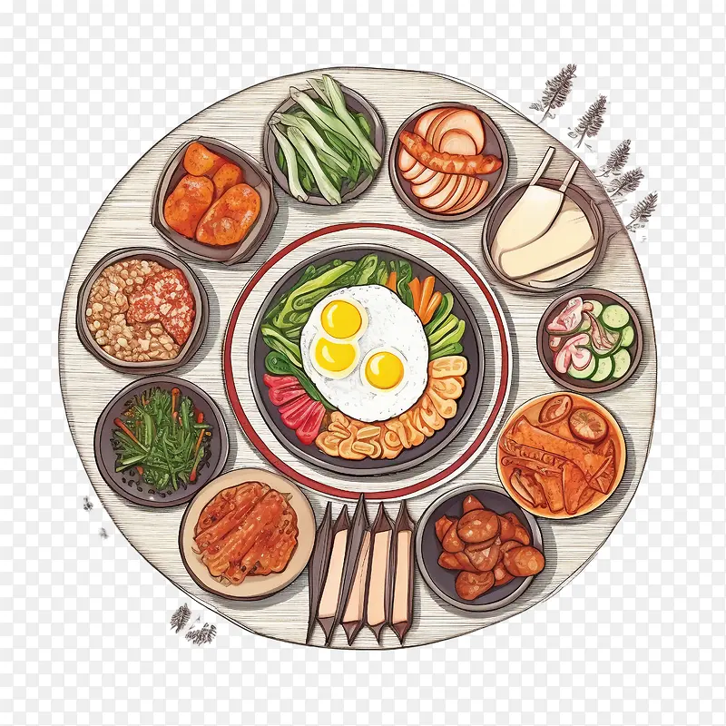 涂鸦韩国食品-寿司