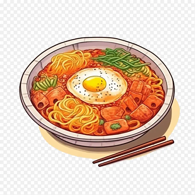 涂鸦韩国食品-韩国食品