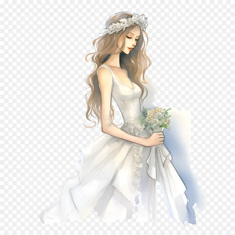 婚纱-新娘和新郎