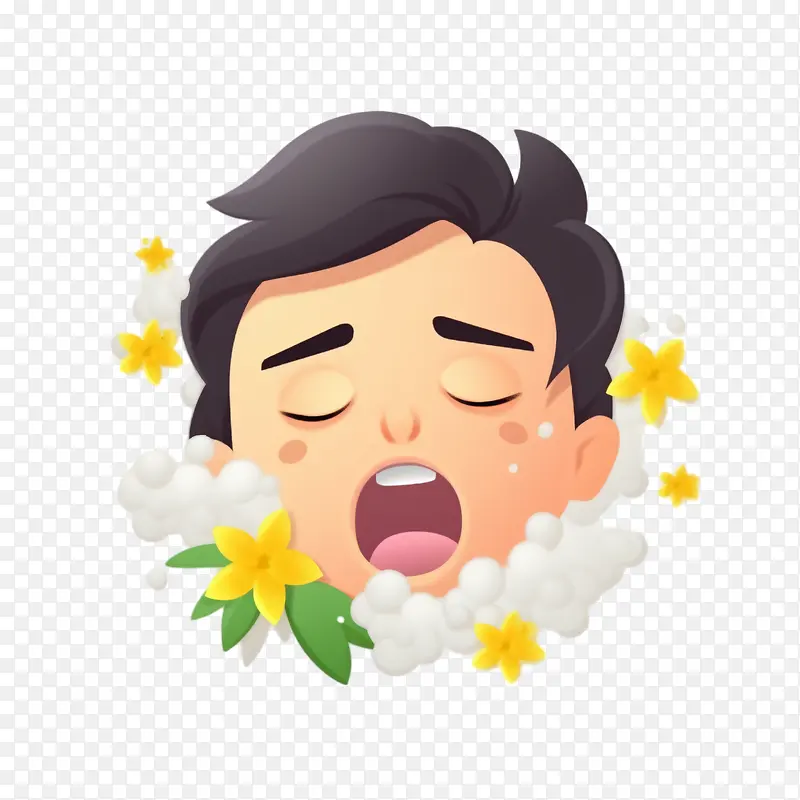 脸部表情符号-脸部表情符号睡觉的人脸手