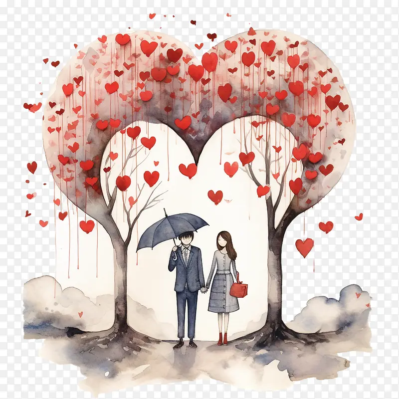 爱-爱爱​​的心树夫妇