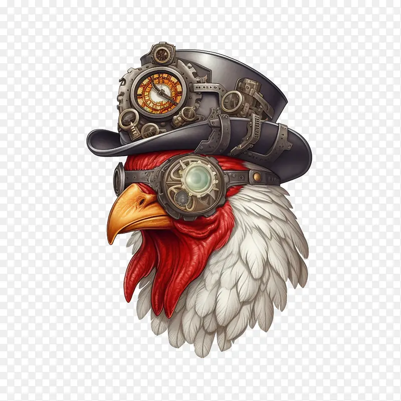 公鸡-公鸡蒸汽朋克公鸡复古护目镜复古