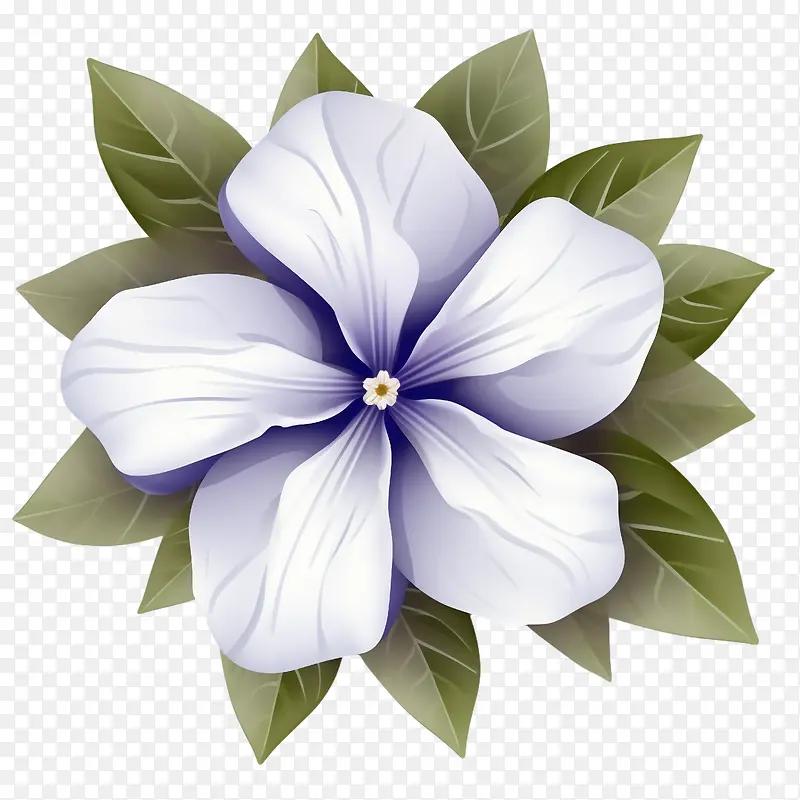 长春花-长春花花瓣蓝色白色的花朵