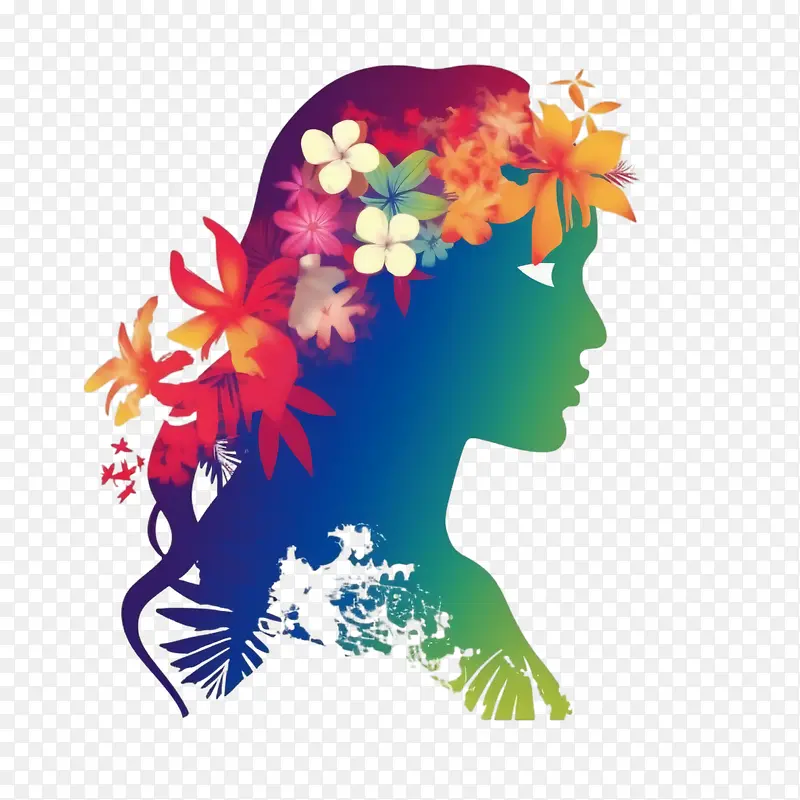 夏威夷-夏威夷头发花女孩头