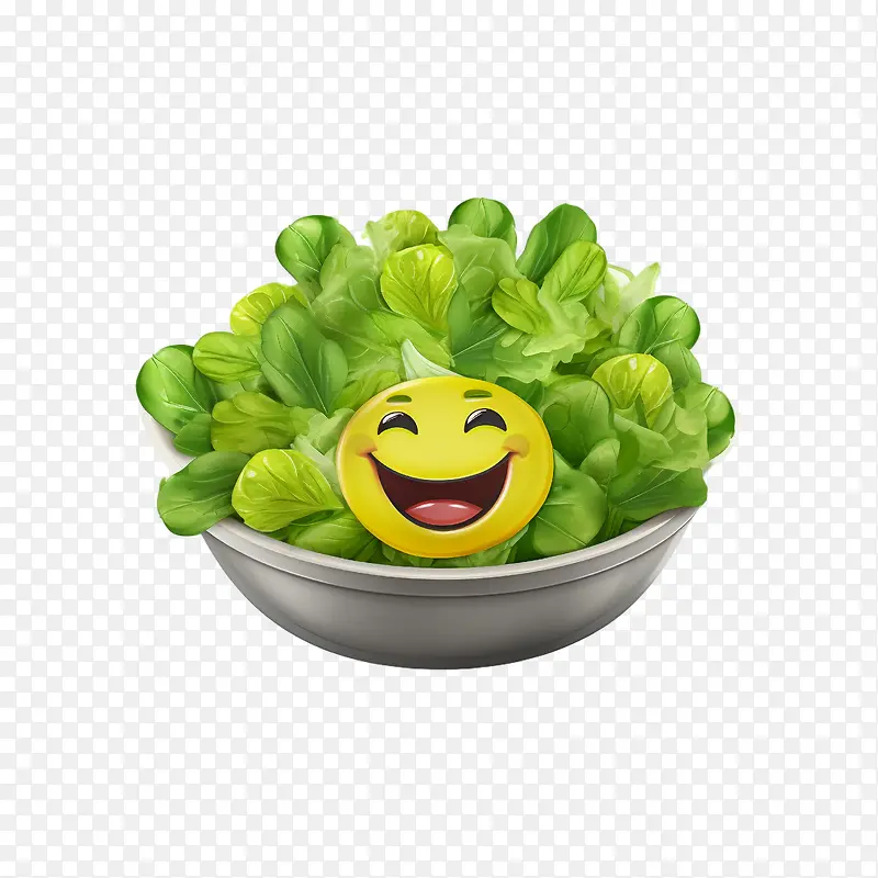 绿色沙拉-笑脸