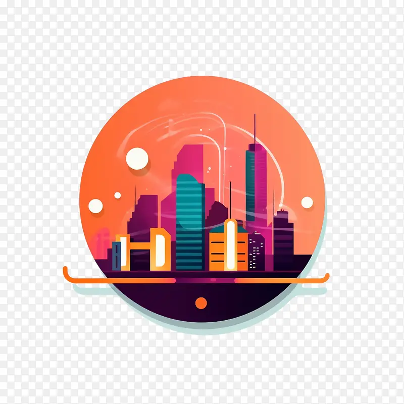 互联网-互联网城市摩天大楼建筑城市景观