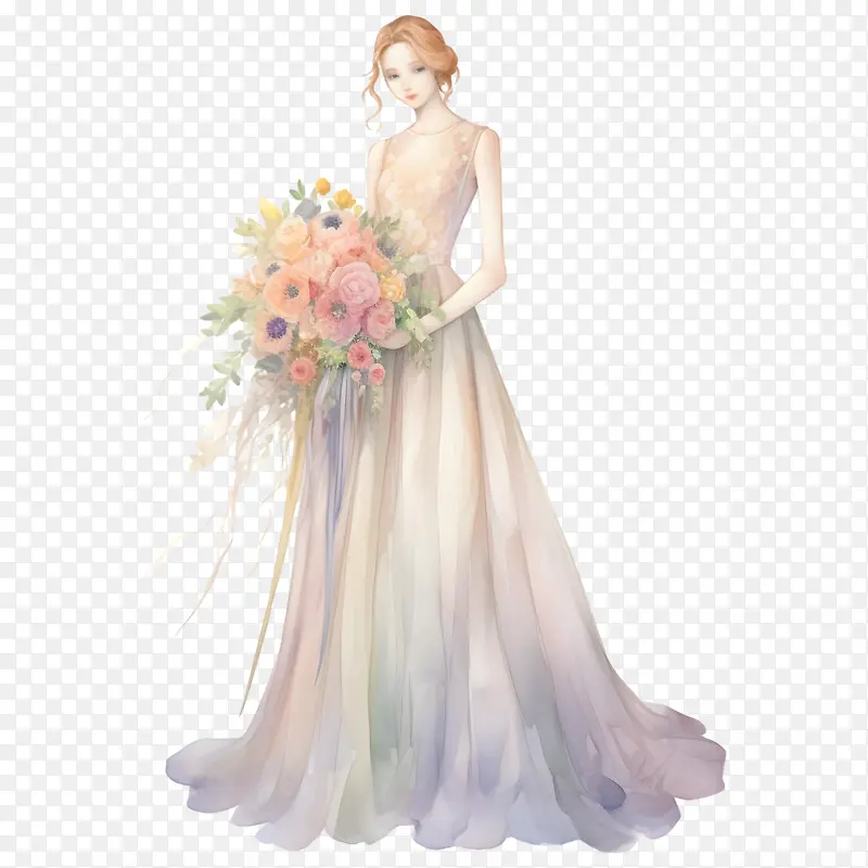 婚纱-新娘和新郎