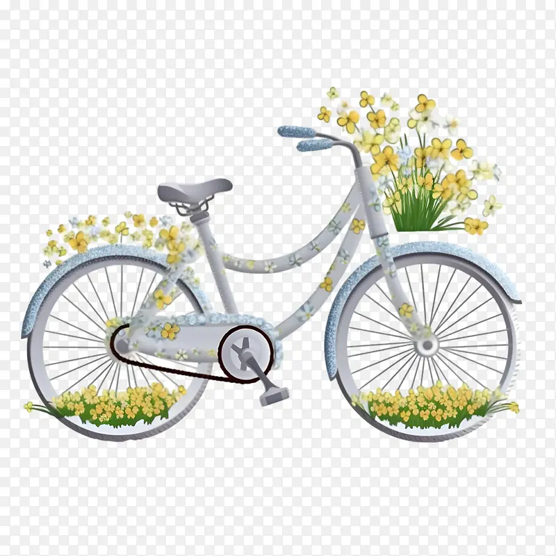 自行车-自行车自行车花水仙花自行车