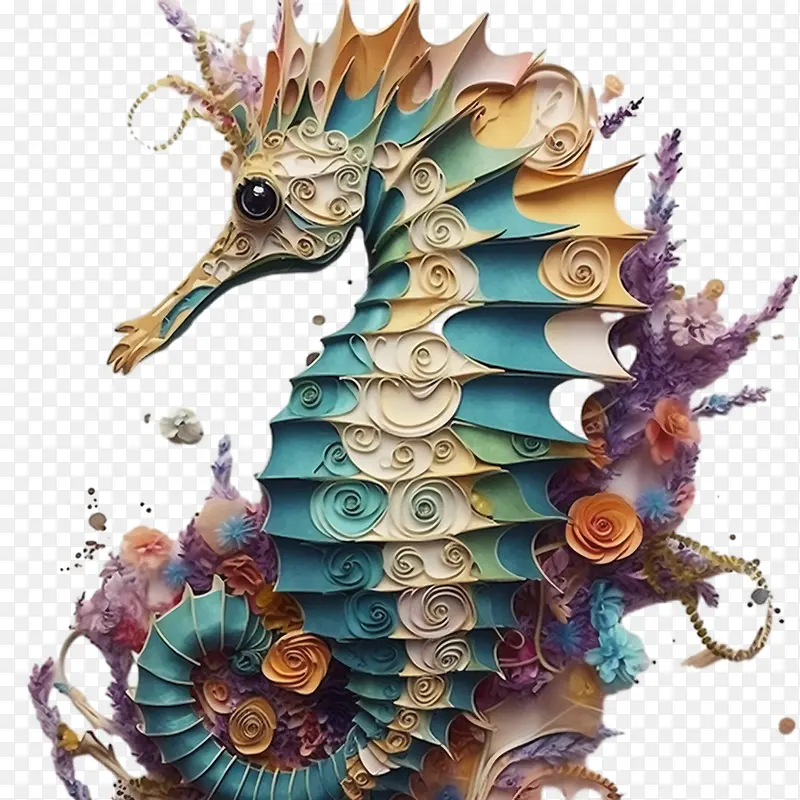海马-海马海马水下水生水彩