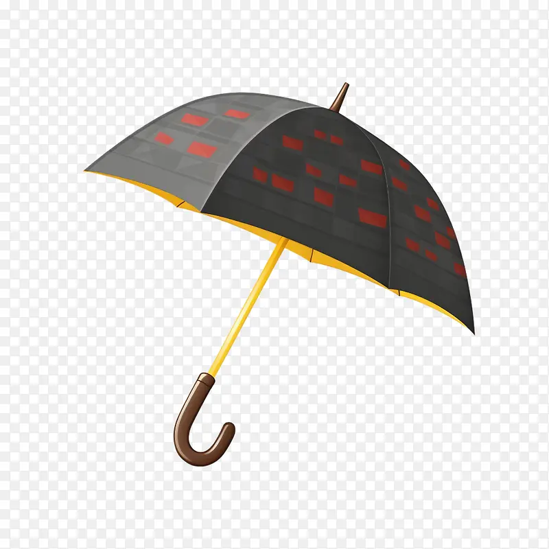 雨伞-雨伞雨伞黑色红色发光