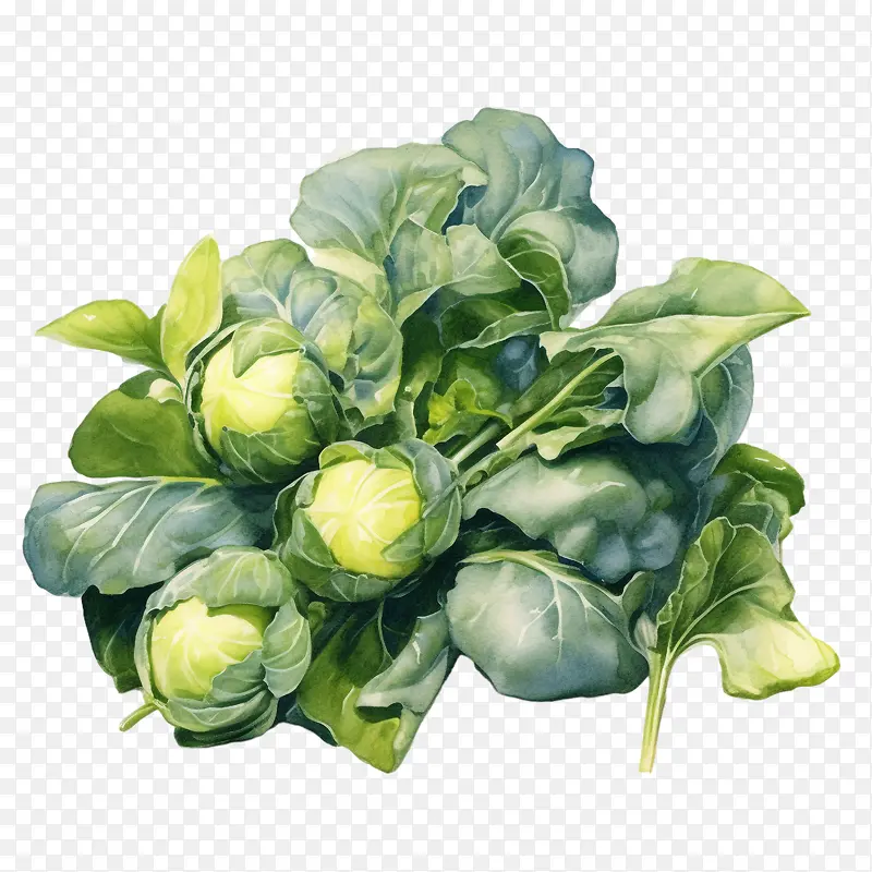 球芽甘蓝-球芽甘蓝球芽甘蓝蔬菜植物绿色