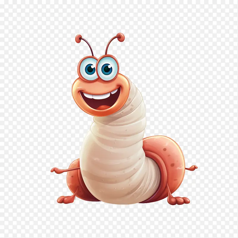 卡通蠕虫-卡通蠕虫bug毛毛虫昆虫爬行器