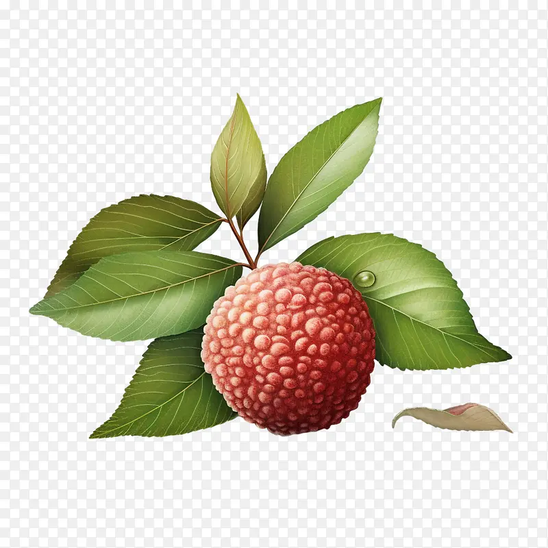 荔枝-荔枝浆果成熟的红色水果