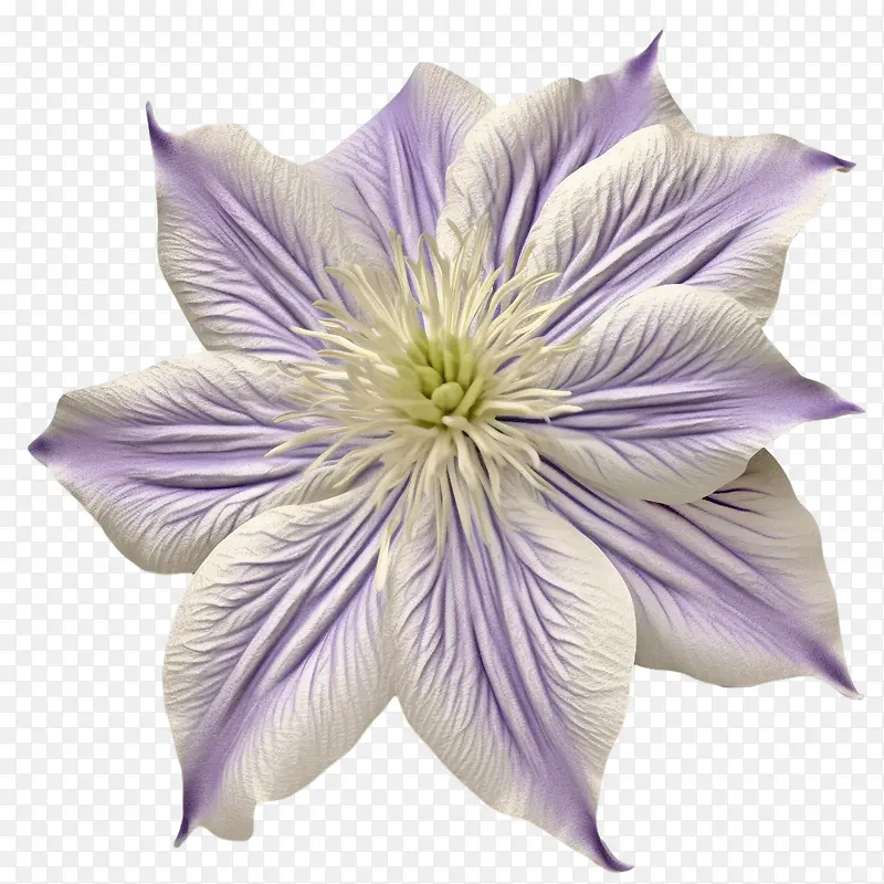 铁线莲花-铁线莲花紫色花雄蕊雌蕊