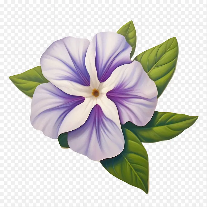 长春花-长春花花紫色白色绿叶