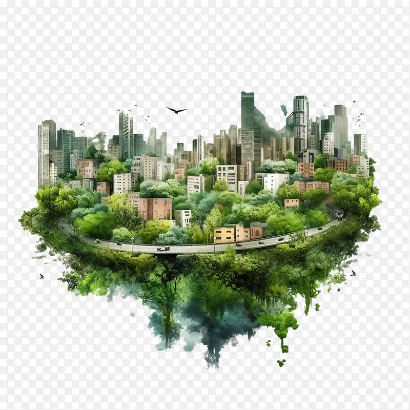 风景-风景环境天际线绿树