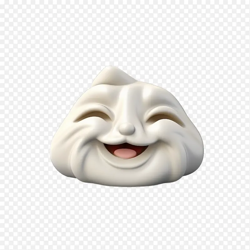 饺子表情符号-快乐的脸表情符号