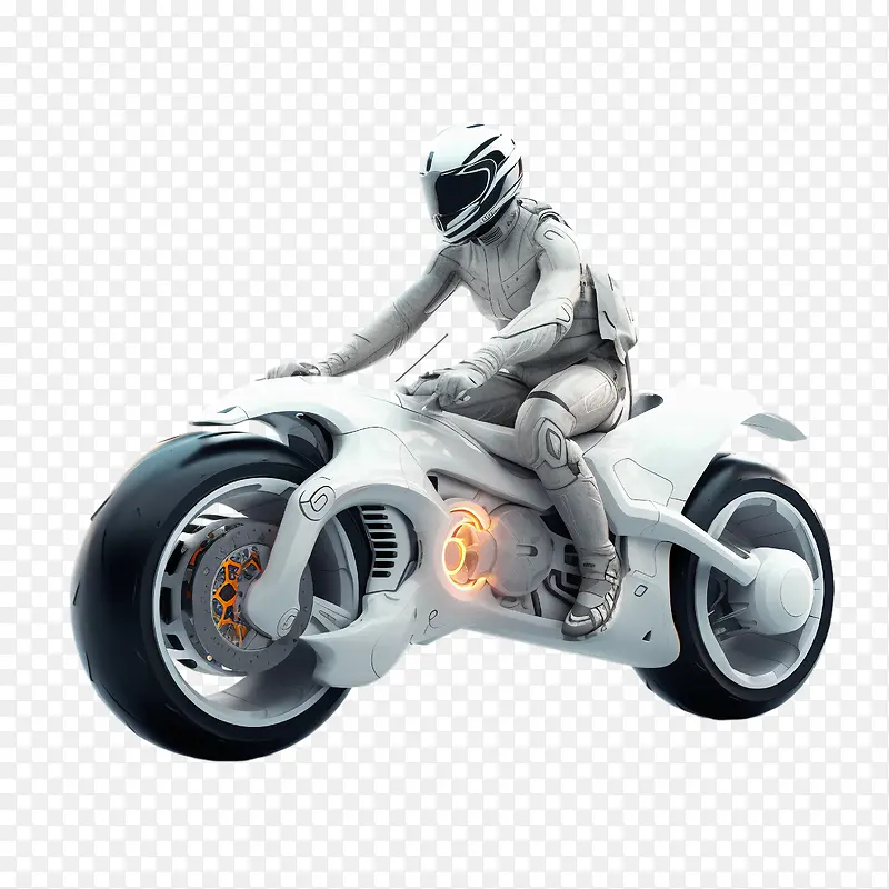 摩托车-摩托车摩托车未来派白色头盔