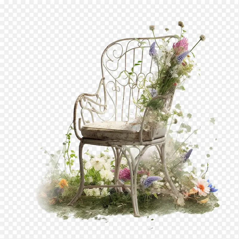 花园椅-花园椅椅子花园花卉绿化