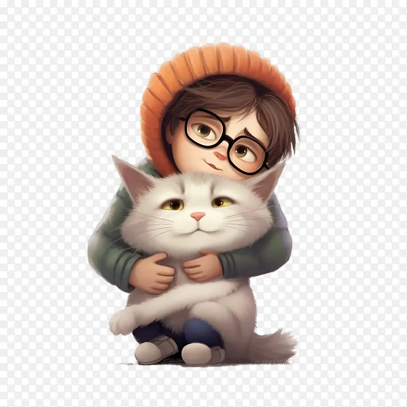 猫猫拥抱猫猫孩子拥抱
