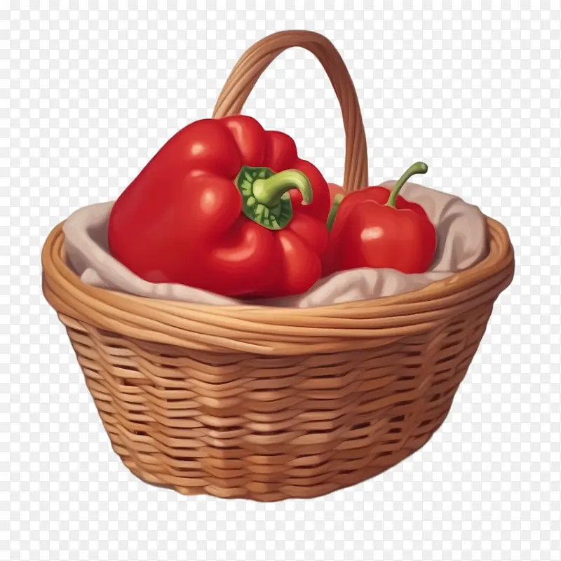 红灯笼椒-红灯笼椒辣椒辣椒蔬菜篮子