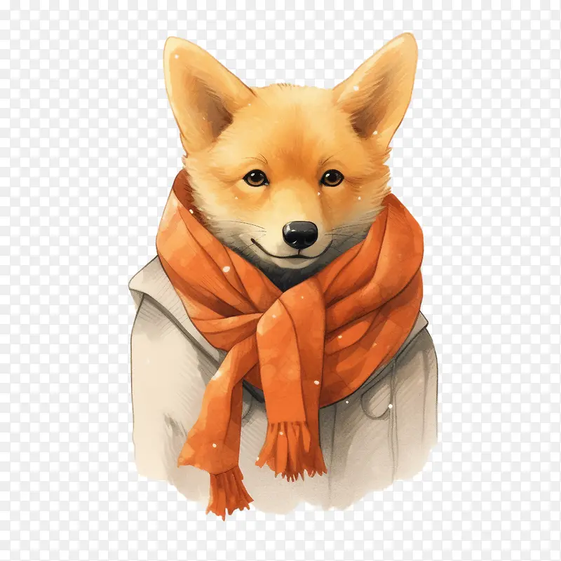 狐狸-狐狸狐狸围巾冬季毛皮