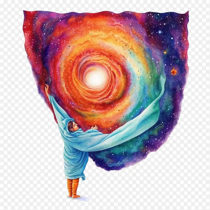 毛巾-毛巾螺旋宇宙宇宙体宇宙舞蹈