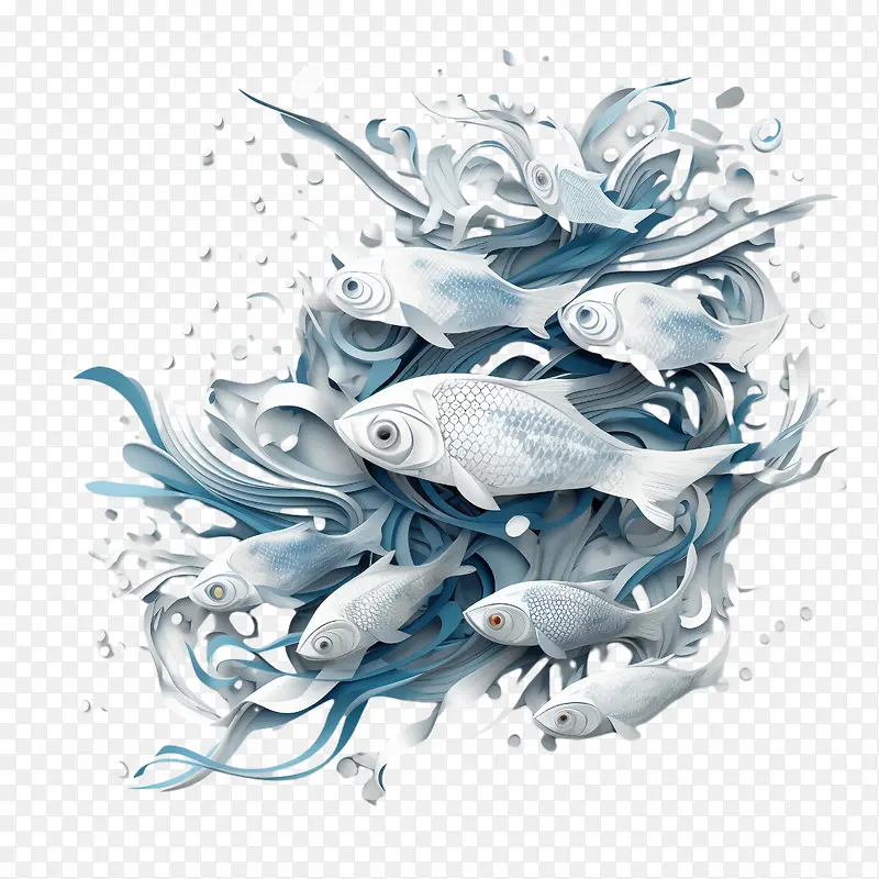 鱼-鱼水鱼漩涡运动